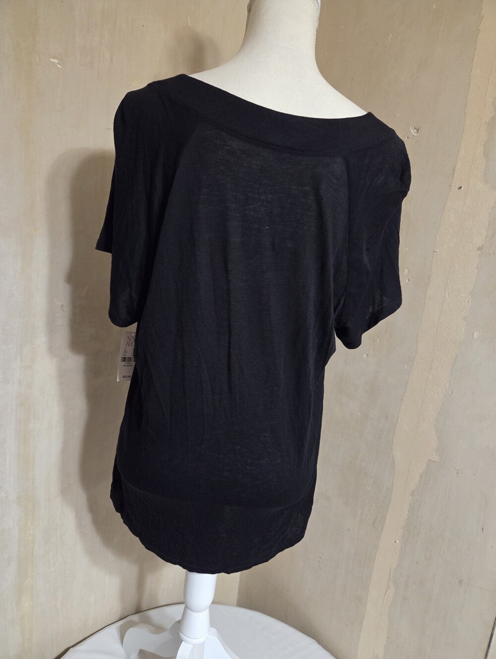 Black Ruffle Front Top - Picture 3 of 9